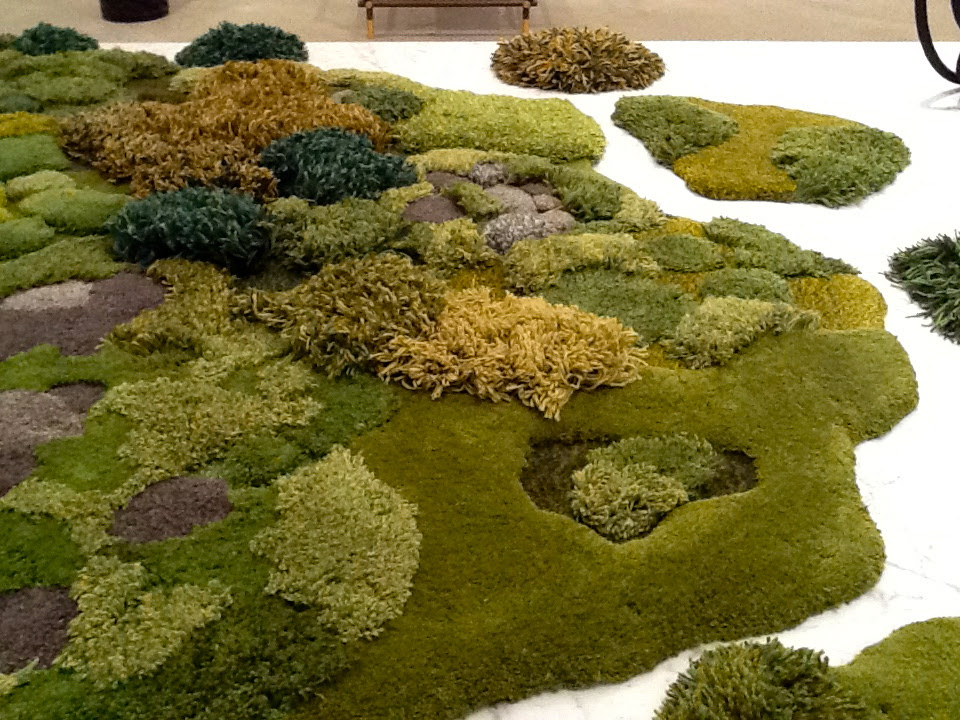 green moss like rug of landscape