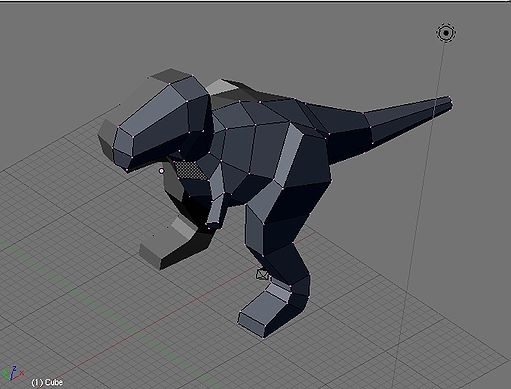 Image of a 3D modeled dinosaur example