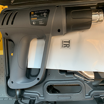 photo of a heat gun in drawer