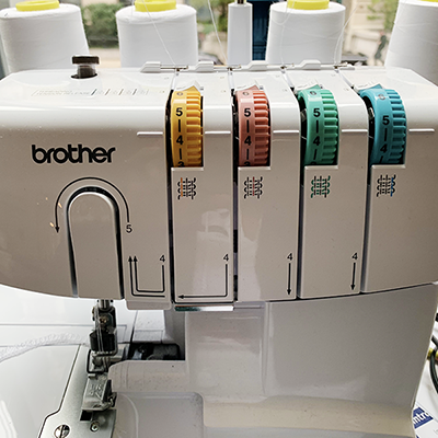 close up photo of a serger machine